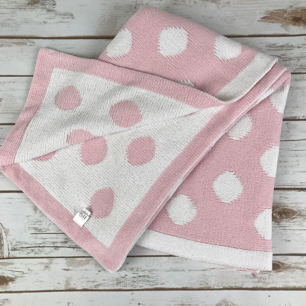 Nordstrom Baby Pink Polka Dot Blanket